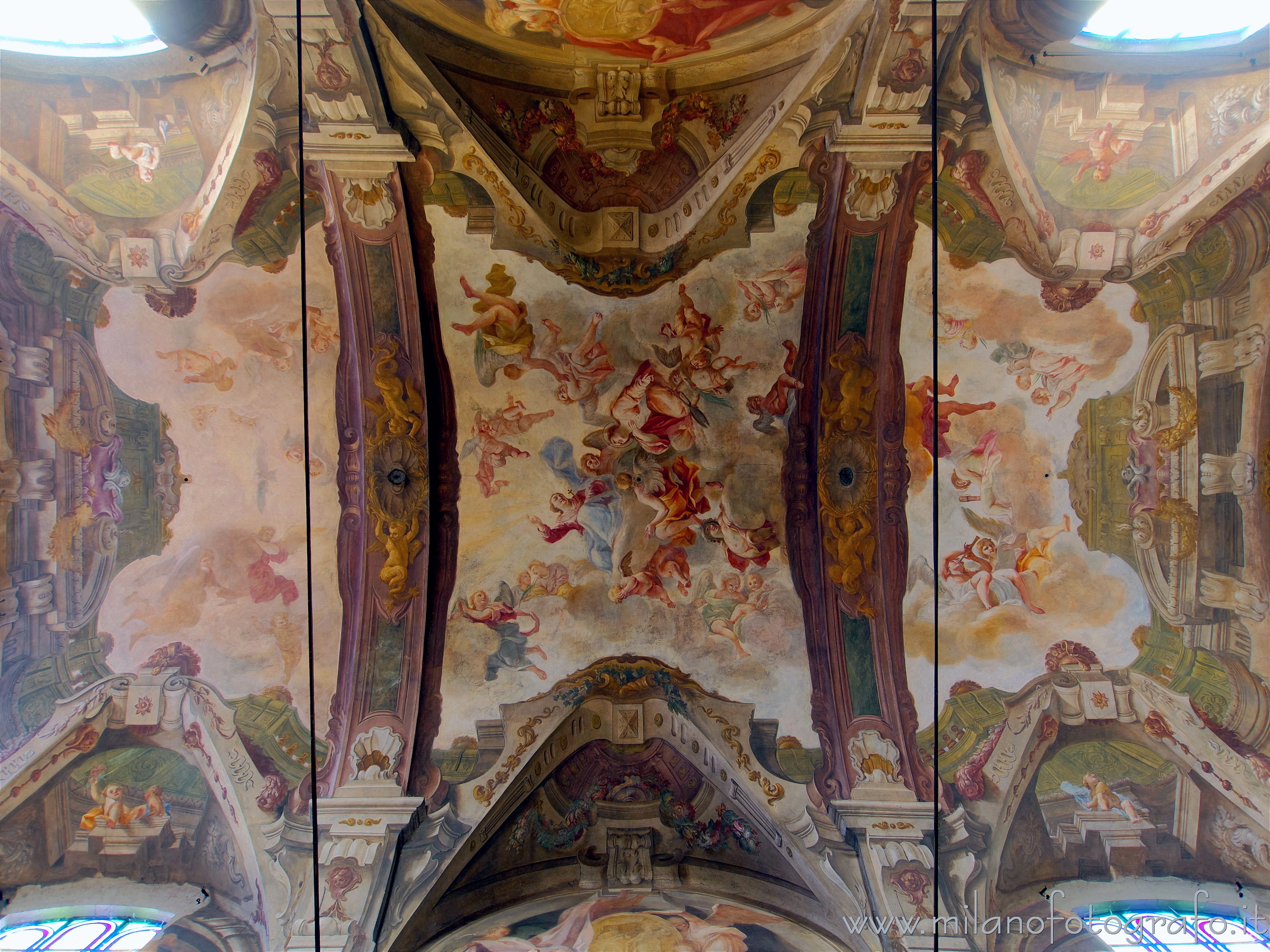 Monza (Monza e Brianza, Italy) - Glory of Sant'Agata on the vault of the nave of the Church of Santa Maria di Carrobiolo